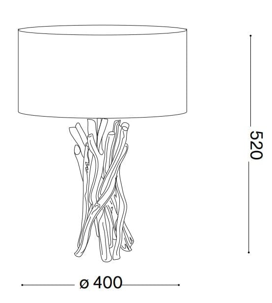 IdealLux Lampada da tavalo Driftwood TL1 Naturale