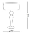 IdealLux Lampada da tavalo Duchess TL1 Small Trasparente