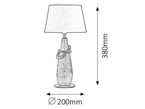 RabaLux Lampada da tavalo Evelyn 4372 Argento