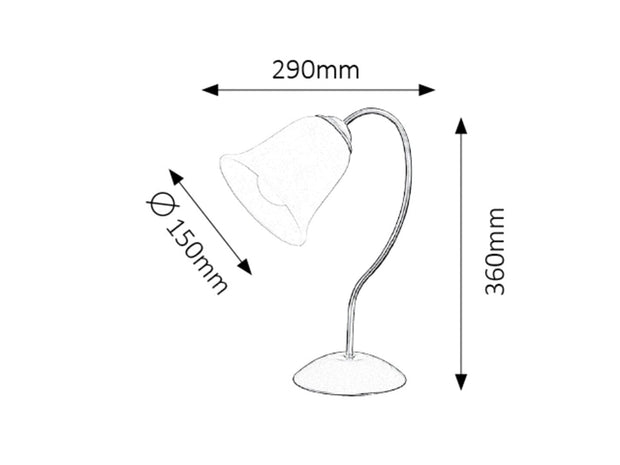 RabaLux Lampada da tavalo Fabiola 7260 Bianco