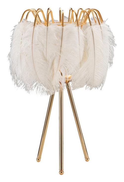 Lampada da tavalo Feather Stand Oro