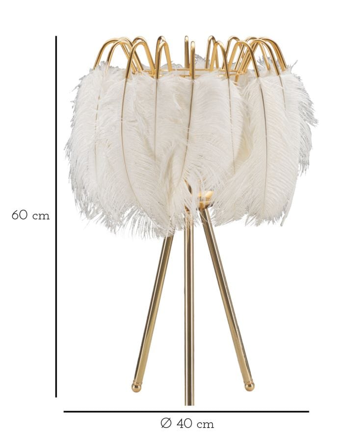 Mauro Ferretti Lampada da tavalo Feather Stand Oro