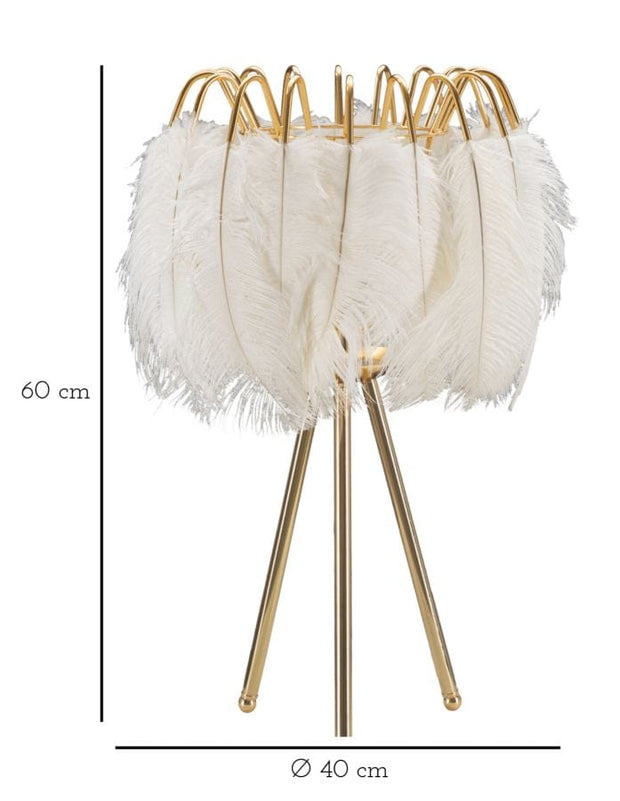 Mauro Ferretti Lampada da tavalo Feather Stand Oro