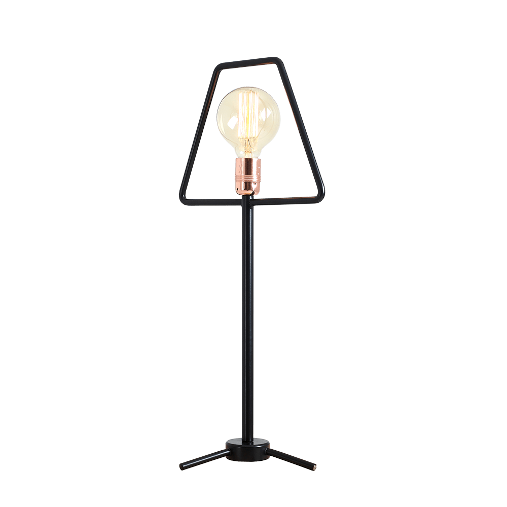 Customform Lampada da tavalo Firkant Nero