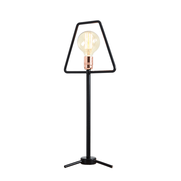 Customform Lampada da tavalo Firkant Nero