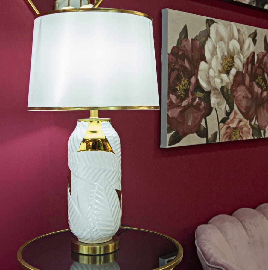 Mauro Ferretti Lampada da tavalo Glam Ceramic Oro