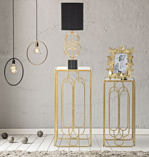 Mauro Ferretti Lampada da tavalo Glam Circly Tall Nero