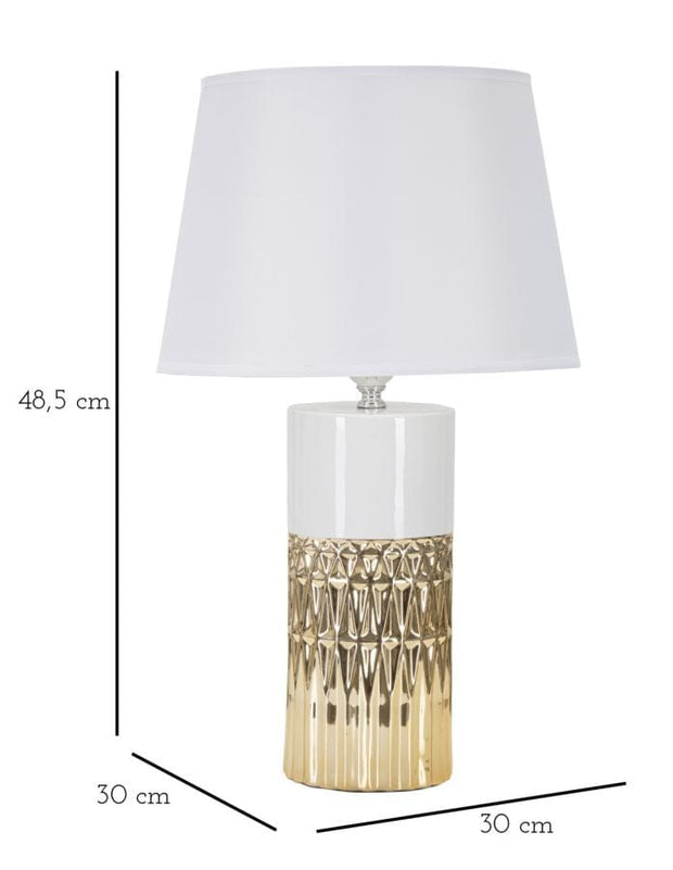 Mauro Ferretti Lampada da tavalo Glam Elegant Bianco