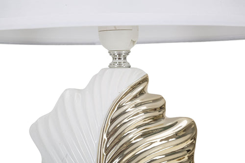 Mauro Ferretti Lampada da tavalo Glam Leaf Bianco