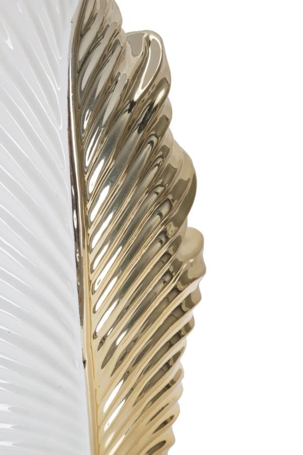 Mauro Ferretti Lampada da tavalo Glam Leaf Bianco