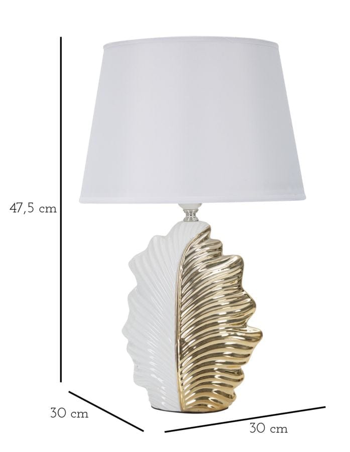 Mauro Ferretti Lampada da tavalo Glam Leaf Bianco