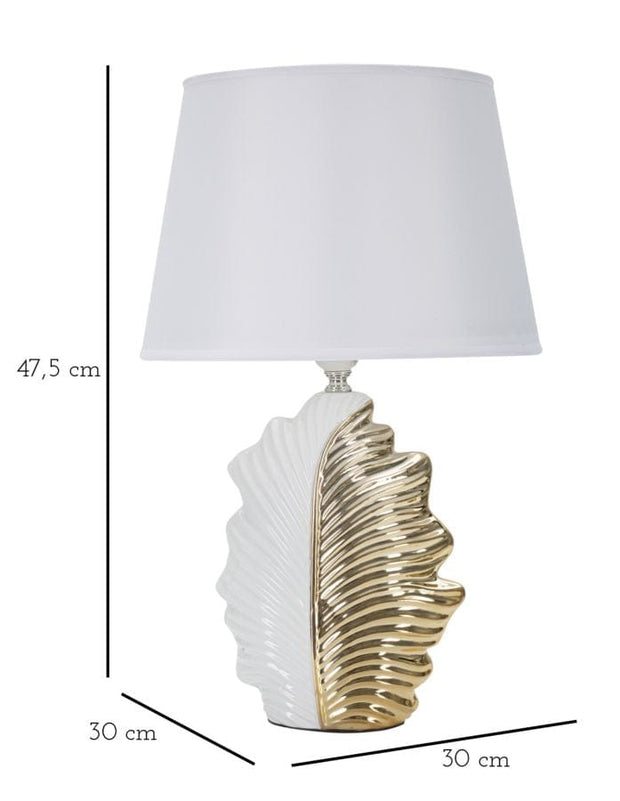Mauro Ferretti Lampada da tavalo Glam Leaf Bianco