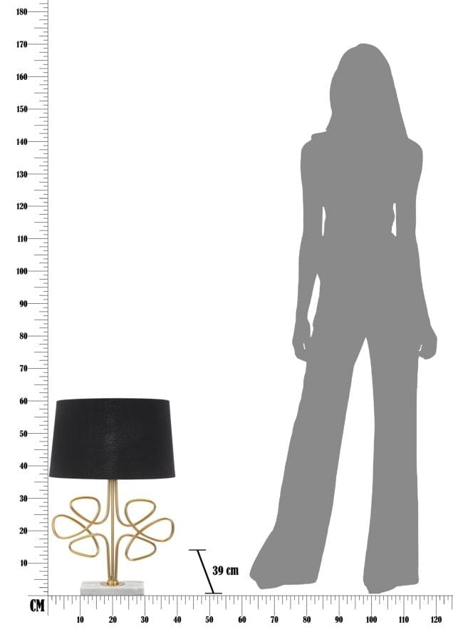 Mauro Ferretti Lampada da tavalo Glam Roudy Nero