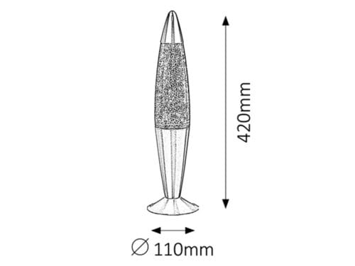 RabaLux Lampada da tavalo Glitter 4114 Arancia
