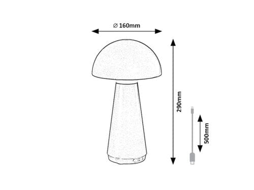 RabaLux Lampada da tavalo Ishtar 76007 Nero