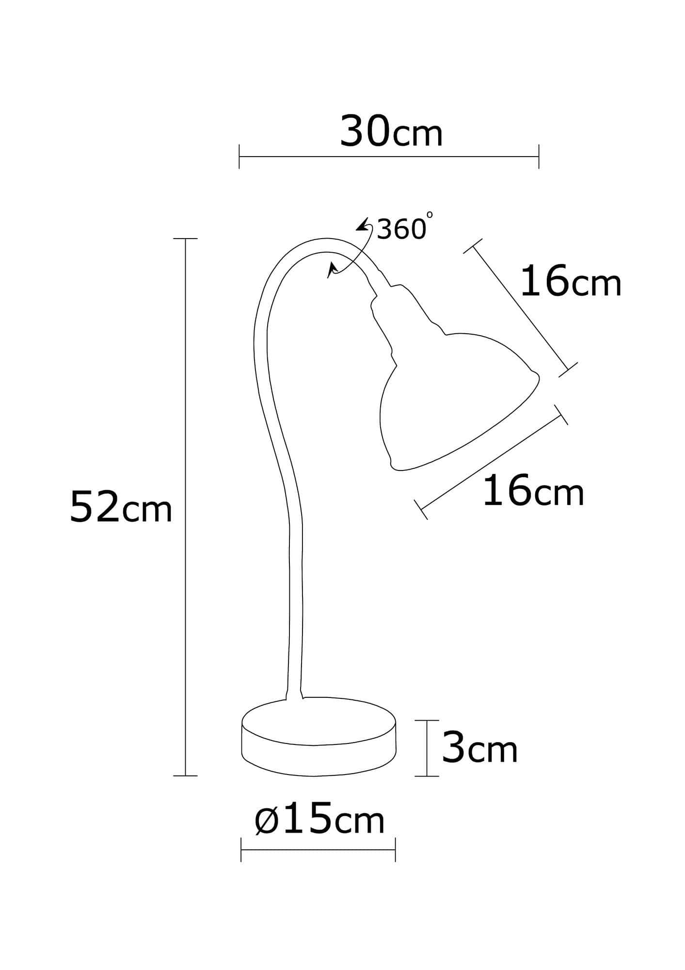 Asir Lampada da tavalo Kumluca N-522 Bianco