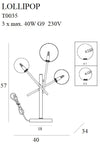 Maxlight Lampada da tavalo Lollipop T0035 Ottone