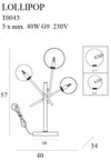 Maxlight Lampada da tavalo Lollipop T0043 Nero