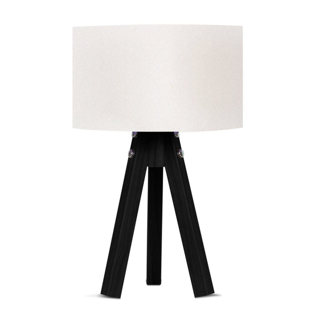 Oyo Lampada da tavalo Mdf Bianco e Nero