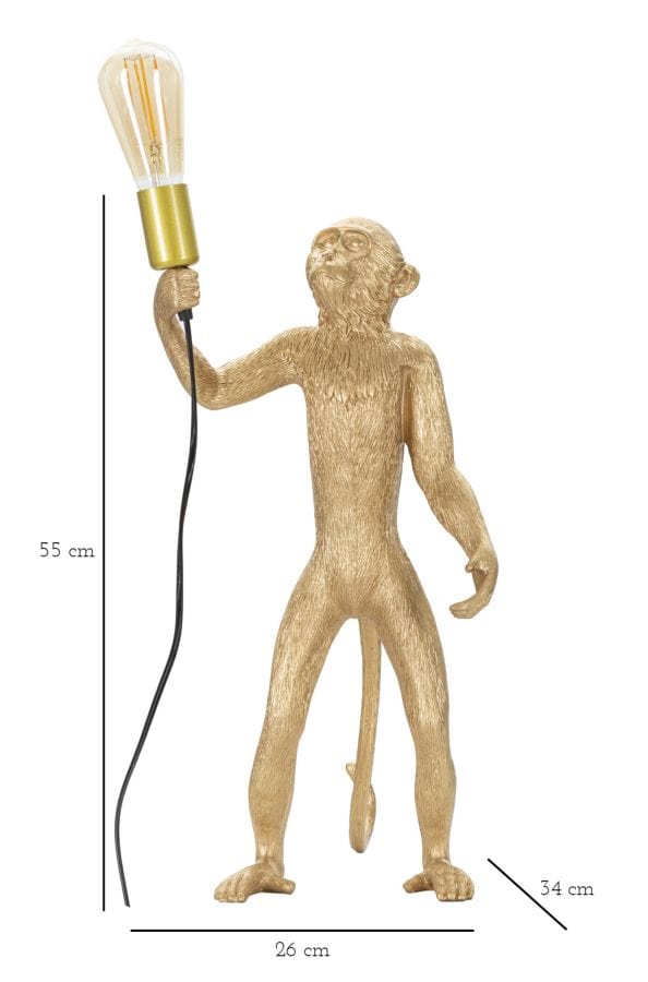 Mauro Ferretti Lampada da tavalo Monkey Oro