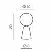 Azzarddo Lampada da tavalo Newton B AZ3462 Grigio
