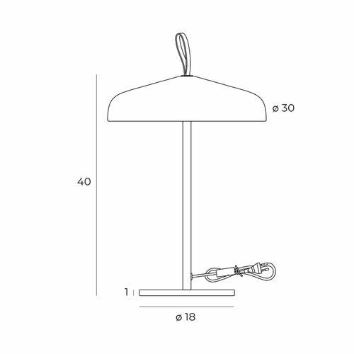 Maxlight Lampada da tavalo Nord T0049 Nero