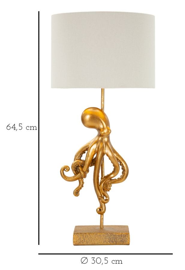 Mauro Ferretti Lampada da tavalo Octopus Oro