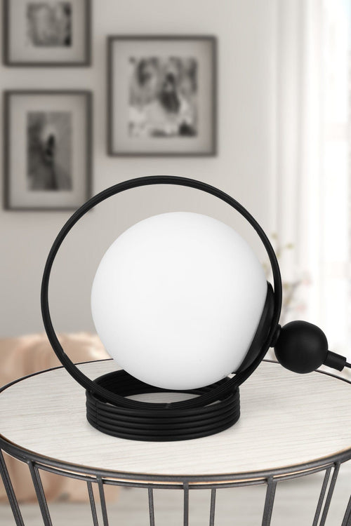 Oyo Lampada da tavalo Palmas Bianco e Nero