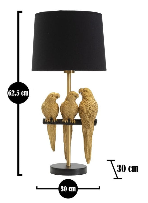 Lampada da tavalo Parrots Nero (5)