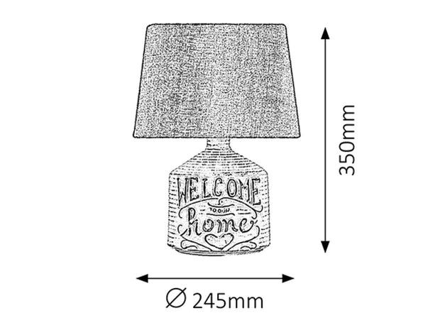 RabaLux Lampada da tavalo Petra 4386 Grigio