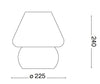 IdealLux Lampada da tavalo Prato TL1 Big Bianco
