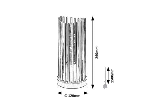 RabaLux Lampada da tavalo Roxas 74021 Nero