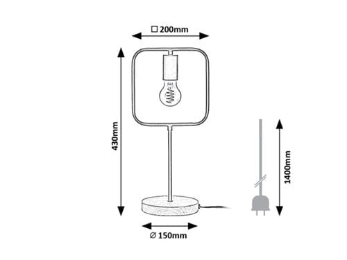 RabaLux Lampada da tavalo Rufin 3219 Faggio