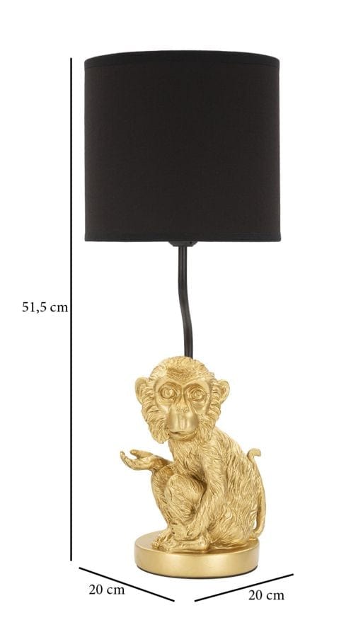 Mauro Ferretti Lampada da tavalo Sitting Monkey Oro