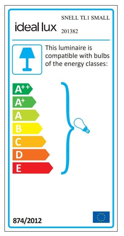 IdealLux Lampada da tavalo Snell TL1 Small Bianco