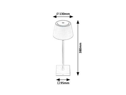 RabaLux Lampada da tavalo Taena 76010 Nero