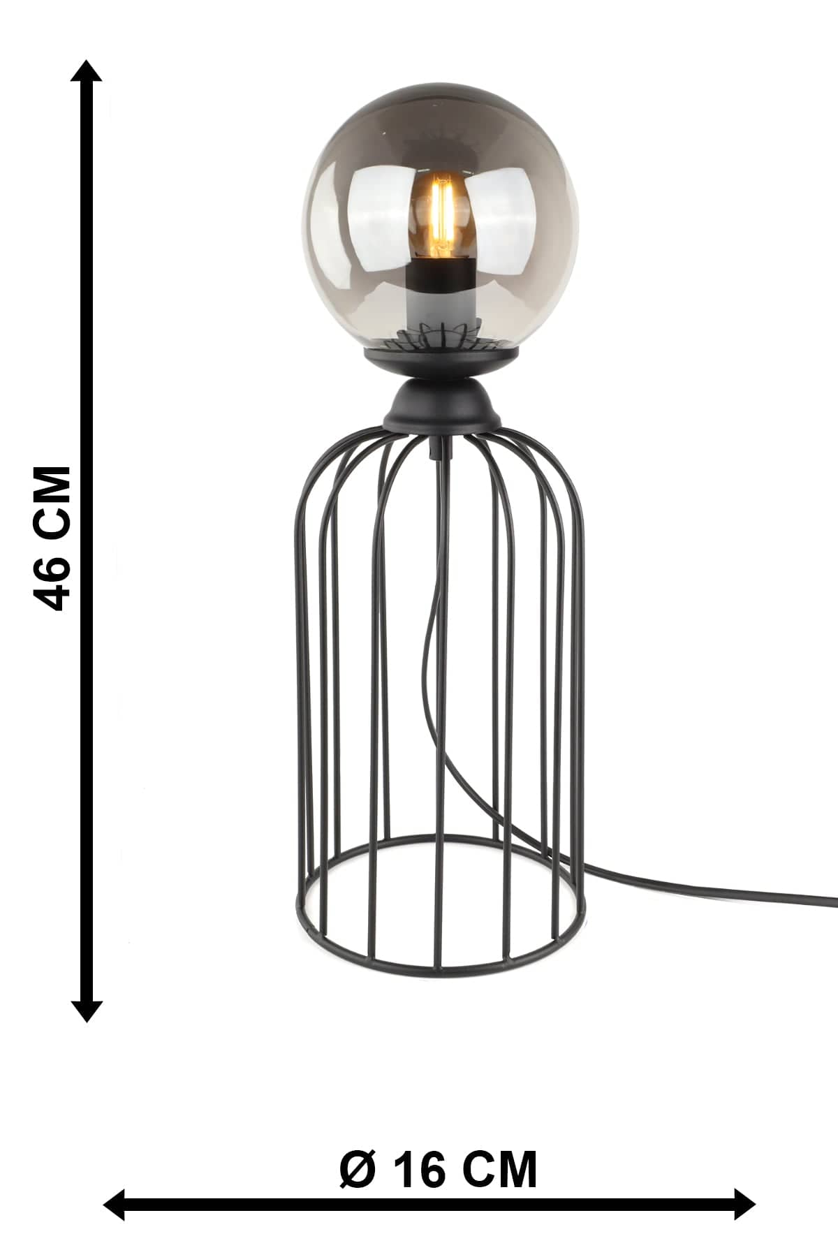 Oyo Lampada da tavalo Tema Nero