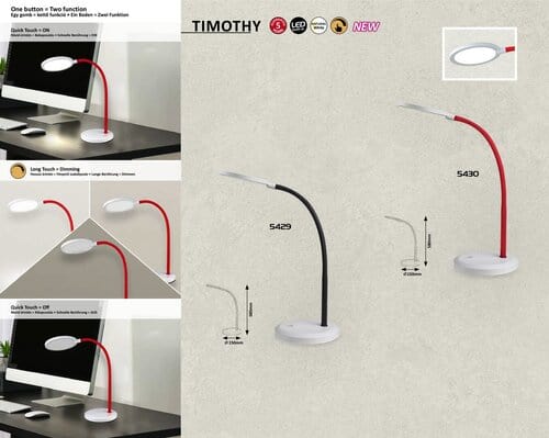 RabaLux Lampada da tavalo Timothy 5429 Nero