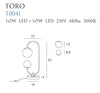 Maxlight Lampada da tavalo Toro T0041 Oro