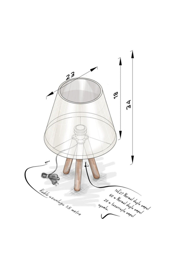 Oyo Lampada da tavalo Ucayak Beige