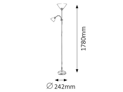 RabaLux Lampada da terra Action 4060 Oro