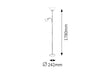 RabaLux Lampada da terra Action 4188 Marrone
