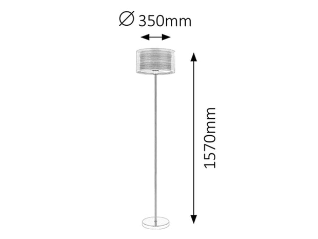 RabaLux Lampada da terra Anastasia 2633 Marrone