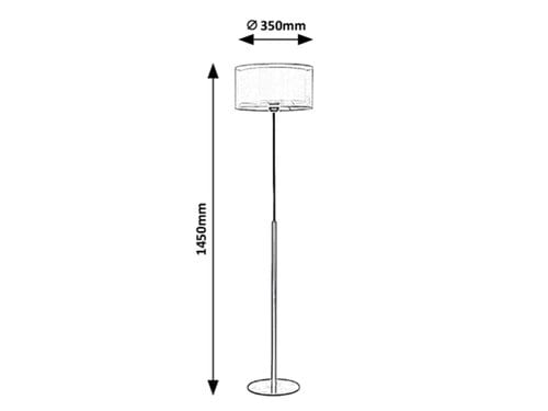 RabaLux Lampada da terra Aneta 5094 Nero