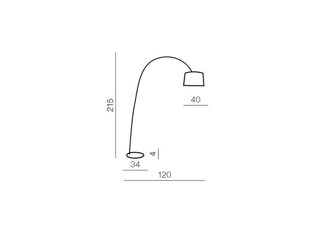 Azzarddo Lampada da terra Ariana AZ3071 Bianco