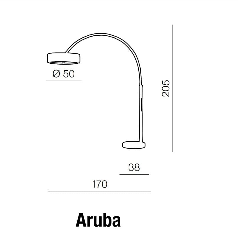 Azzarddo Lampada da terra Aruba AZ0169 Nero