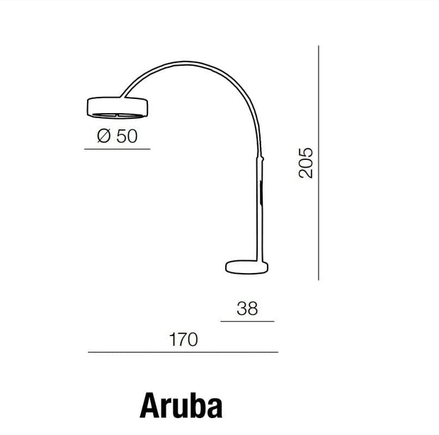 Azzarddo Lampada da terra Aruba AZ0169 Nero