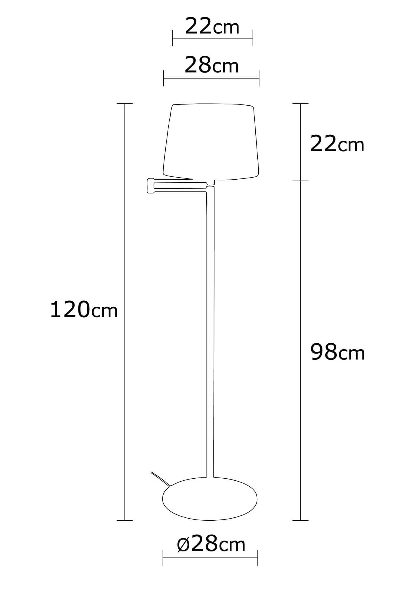 Asir Lampada da terra Assos N-714 Nero