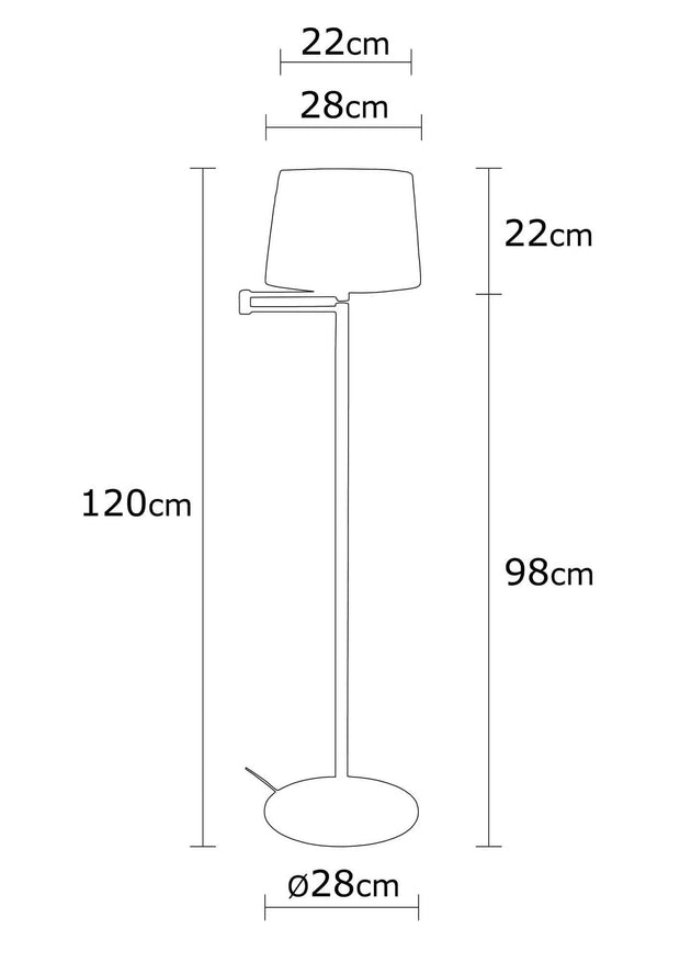 Asir Lampada da terra Assos N-714 Nero