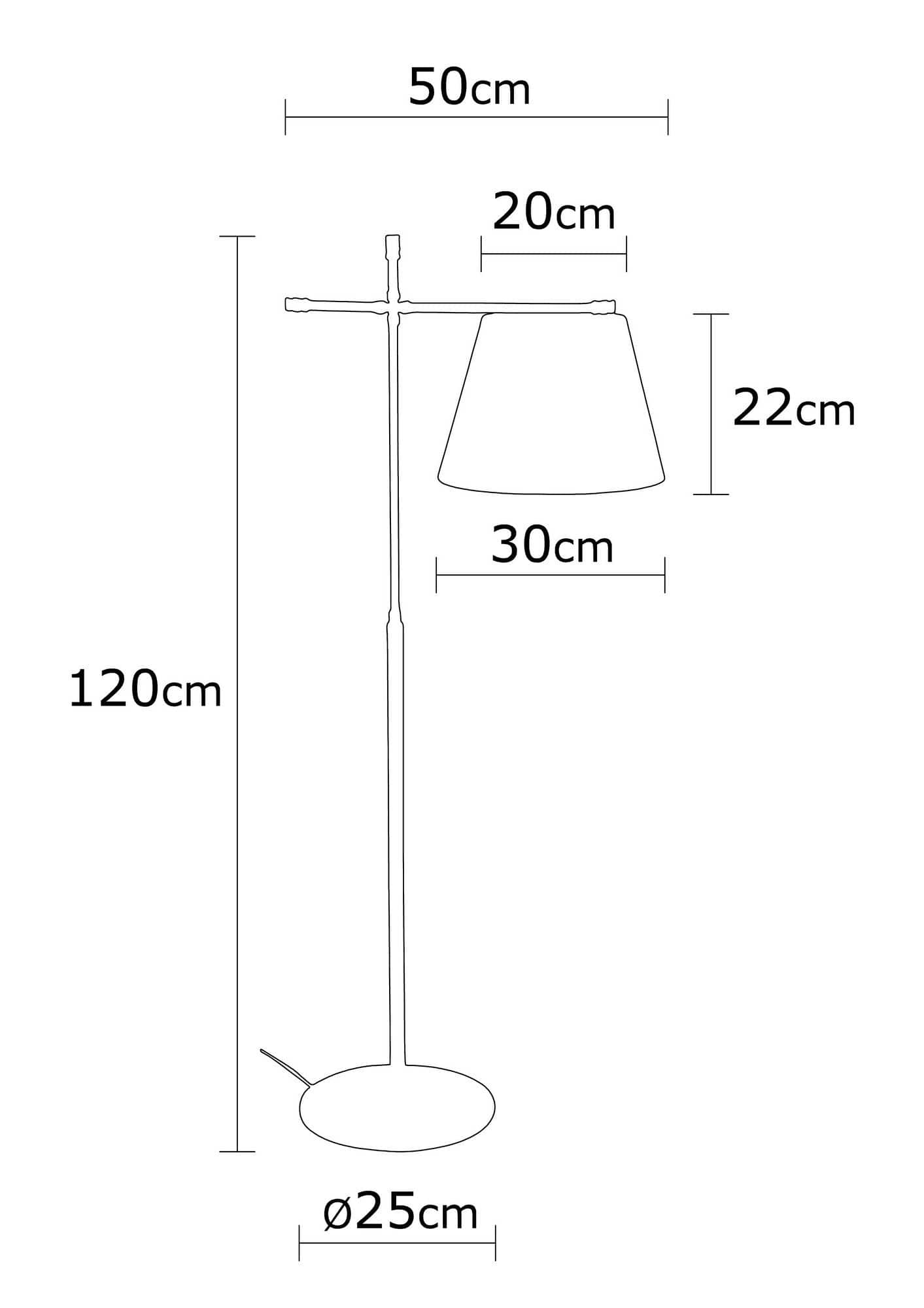 Asir Lampada da terra Assos N-715 Nero